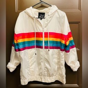 Retro Rainbow Windbreaker